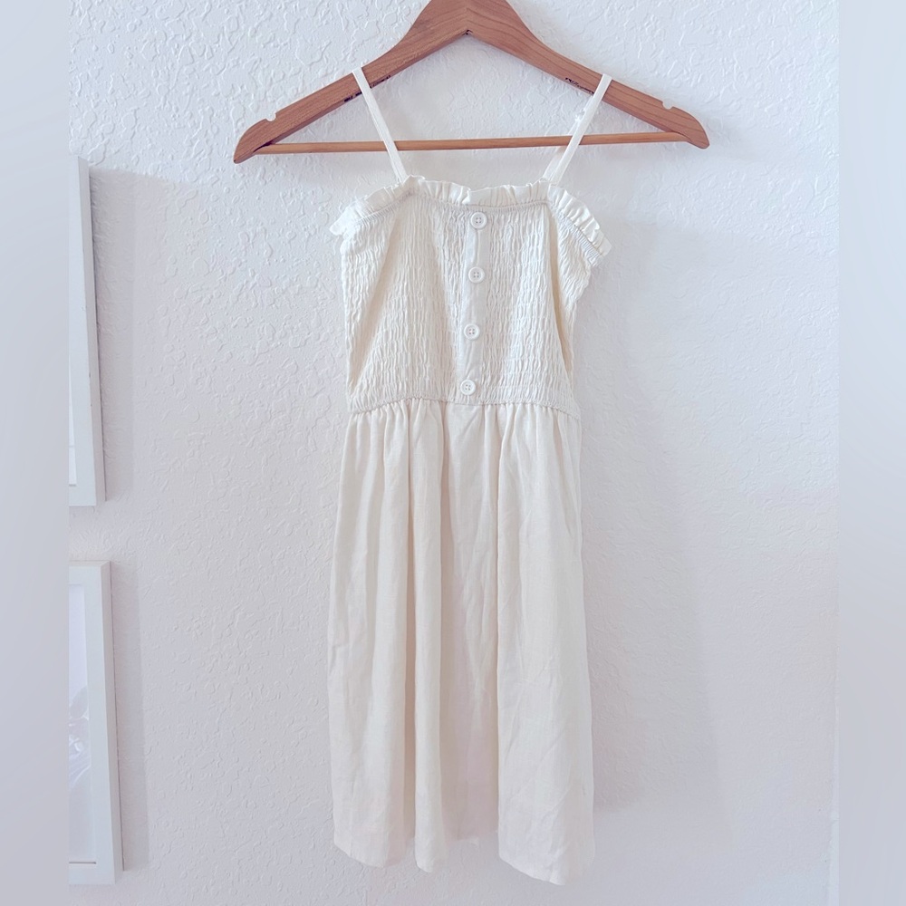 Art Class white linen dress
